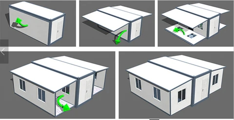 China Luxury 20/40FT 2 Bedroom Modular Steel Structure with Toilet Prefab Mobile Shipping Expandable Container House Price for Prefabricated/Living