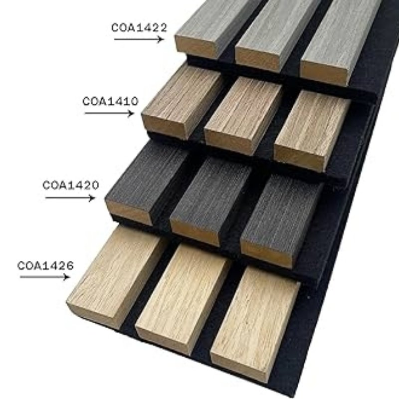 New Technology Ribbon-Shaped Wood Veneer Acoustic Slat Panels for Comfortable Home Design