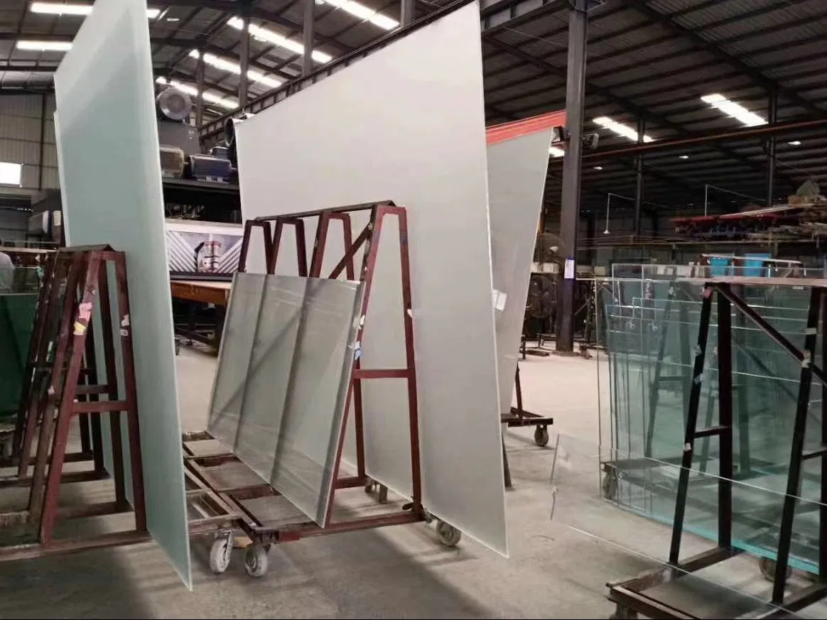 Single Double-Sided Frosted Tempered Glass for Drilling Cutting Large Hole Decorative Glass with Water Cuttingmissing Glass