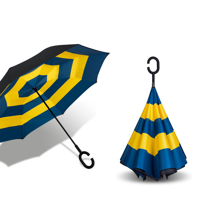 New Design C Shaped Handle Inverted Reverse Upside Down Outdoor Sun Umbrella