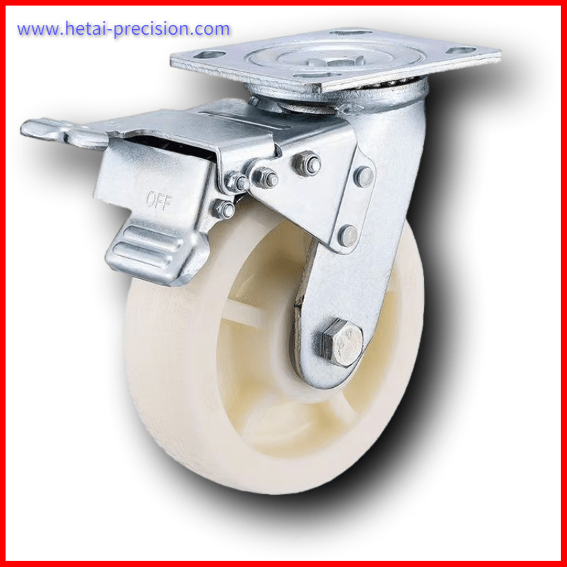 Custom Heavy Duty Metal Brake Industrial Caster Wheels, for Heavy Duty Steel Locking Job Site Van Truck Garage Storage Security Tool Box Safe Chest