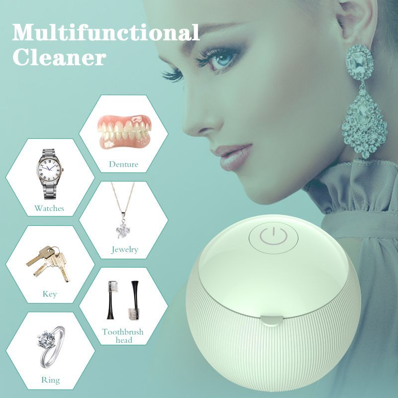 Professional Appliances Retainer Teeth Ultrasonic Denture Cleaner Mini Portable Home Use Ultrasonic Cleaning Denture Cleaner