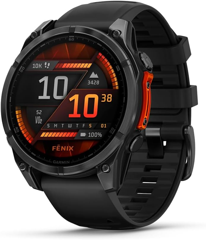 Garmin Fenix 8 47mm Amoled Premium Multisport GPS Smartwatch Long-Lasting Battery Life