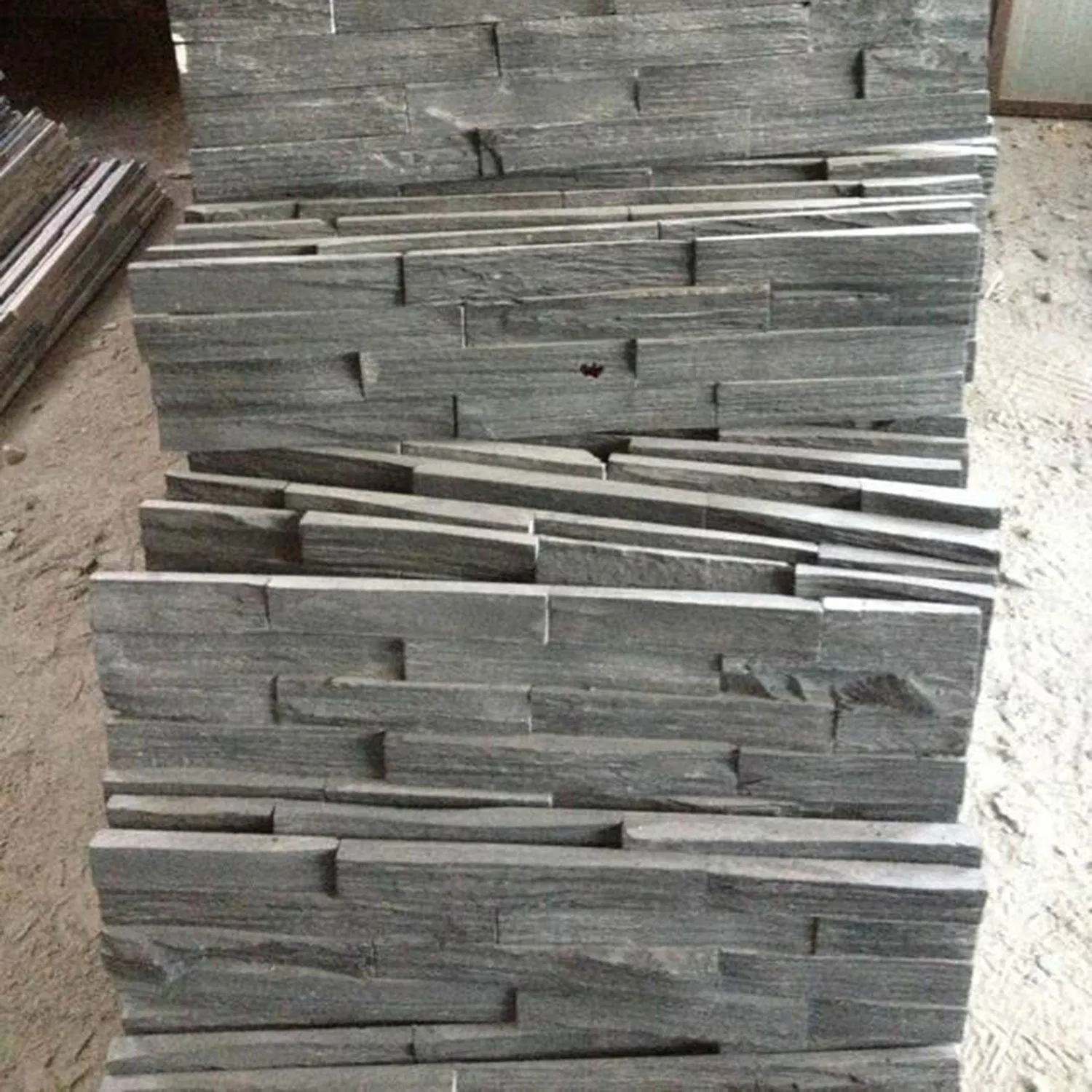 Wall Veneer Panel Quartz Slate Cladding Walling Culture Stone Z Type Stacked Stone