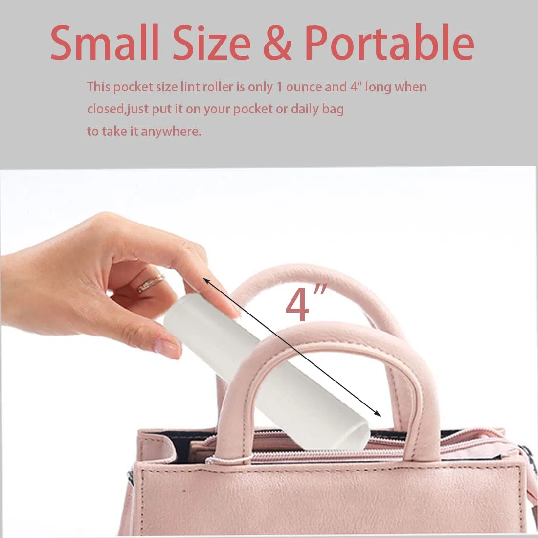 Extra Sticky Travel Size Toiletries Mini Retractable Pet Hair Remover Lint Roller