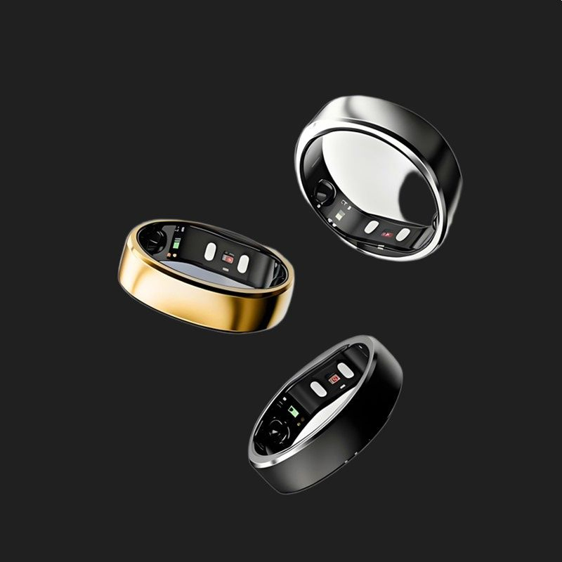 Smart Ring for Men Women Stainless Steel Waterproof Heart Rate Oximetry Blood Pressure Monitor Sleep Tracker Fashion