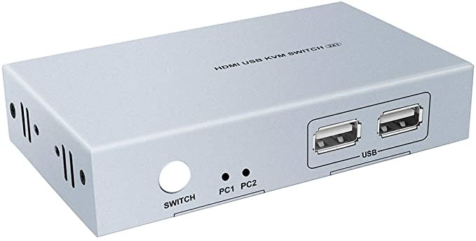 KVM-переключатель HDMI 2x1, 4K 30 Гц, без питания