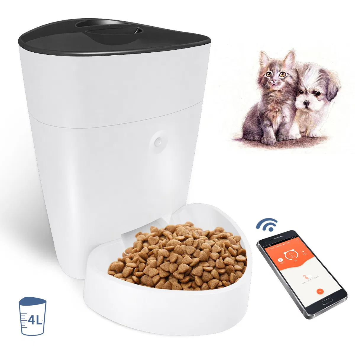 Smart Automatic Pet Feeder with Mobile Remote Control Functionality