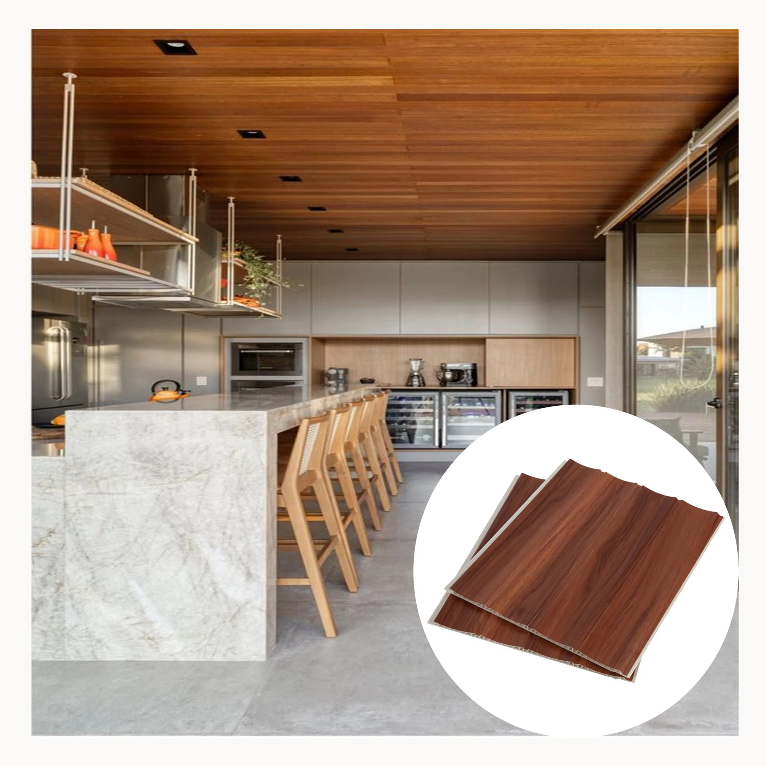 Modern Interior Decoration for Building Material with International Custom PVC Wall Panel