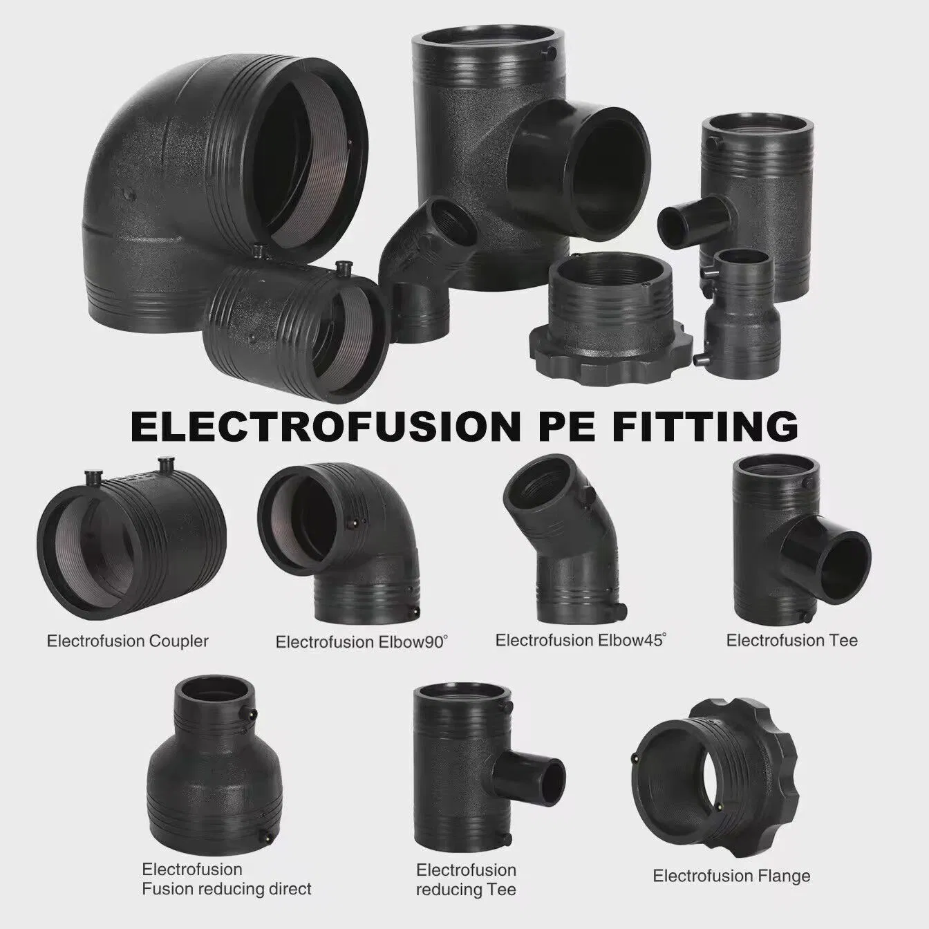 High Quality20-110mm HDPE Pipe Fittings for Agriculture Irrigation Water Supply and Drainage Factory Direct Prices