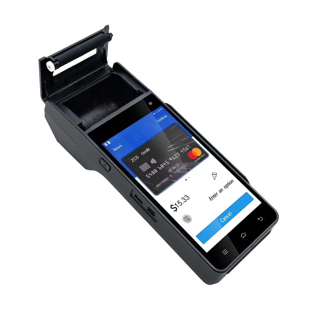 4G 5 Inch Android Portable POS Paper Slitting Machine Smart Payment POS