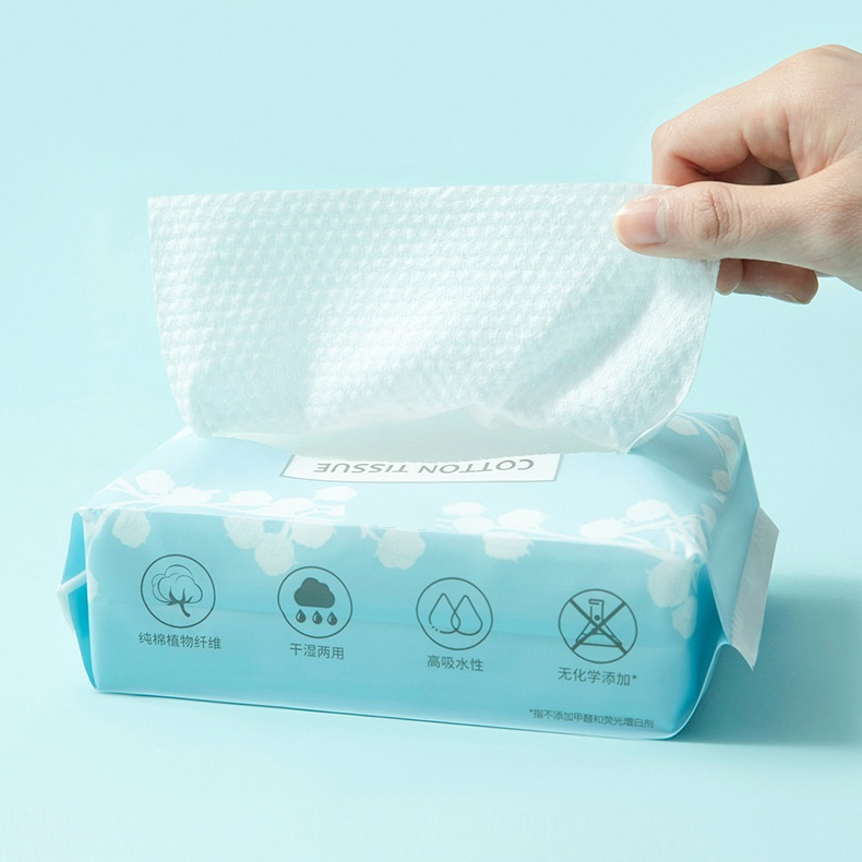 Customized Disposable 100% Cotton Soft Face Cleansing Towel for Skin Care