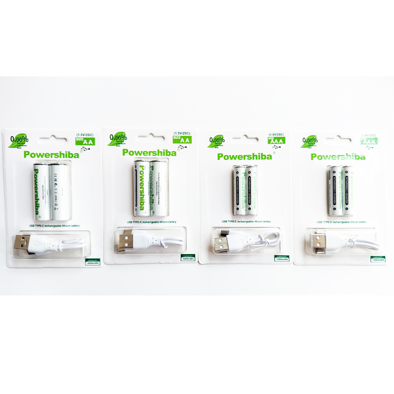 OEM Factory AA USB Rechargeable Lithium Battery 1.5V Lithium Battery