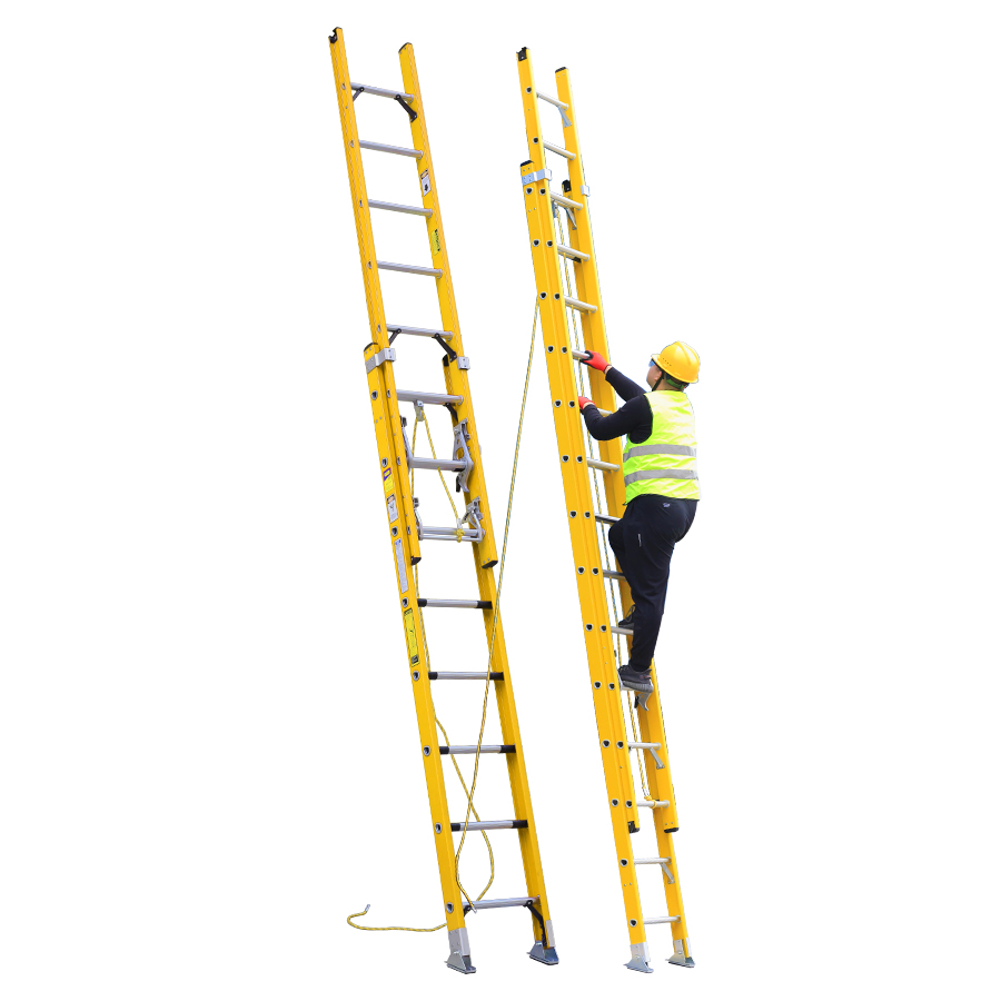 High Quality ANSI Standard Extension Fiberglass FRP Ladder