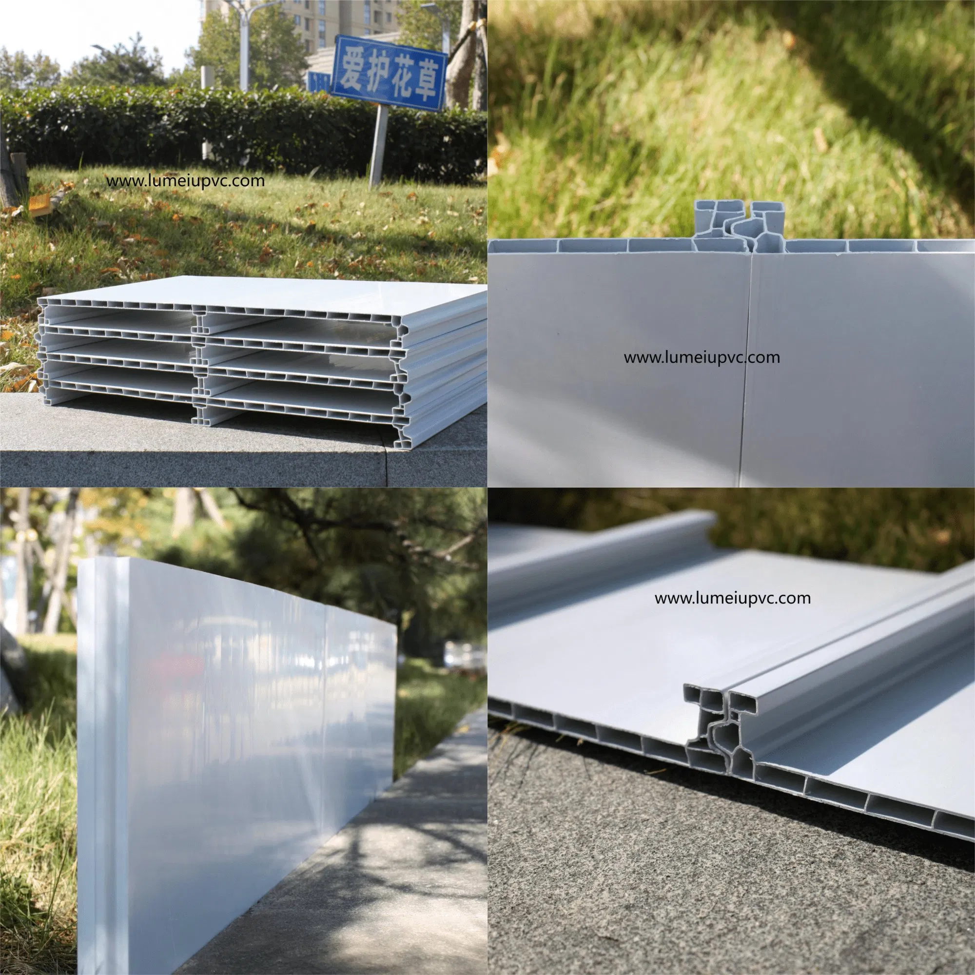 PVC Fence Vinyl Fencing Panel Eco PVC Hoarding Fencing UPVC Profiles Factory