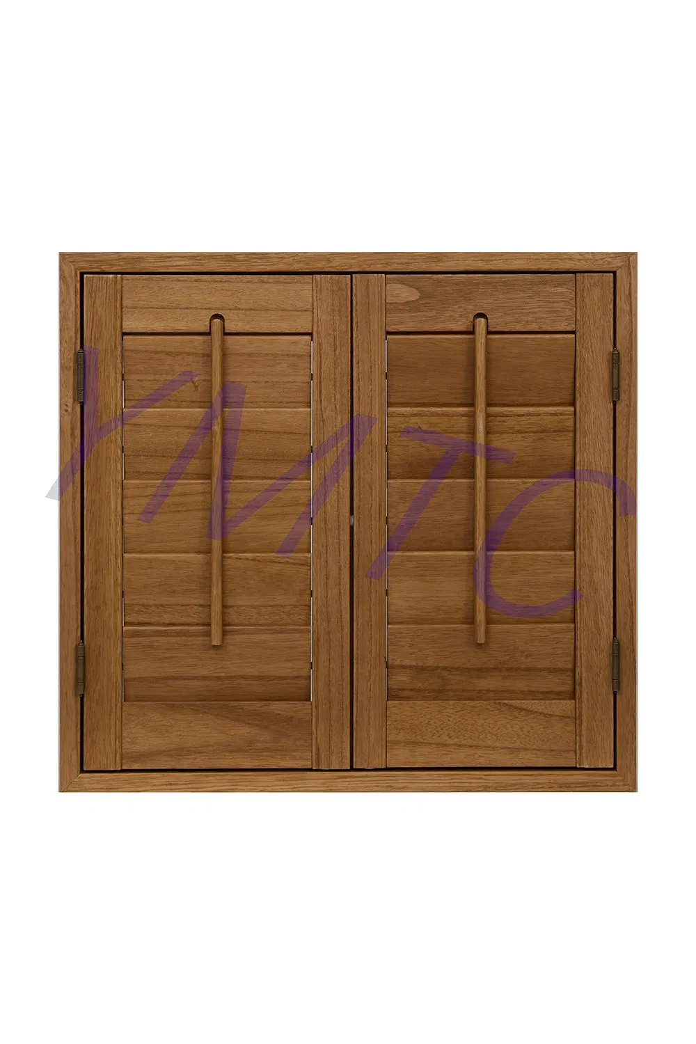63mm/76mm/89mm/114.3mm Custom Stain Color Wood Shutters