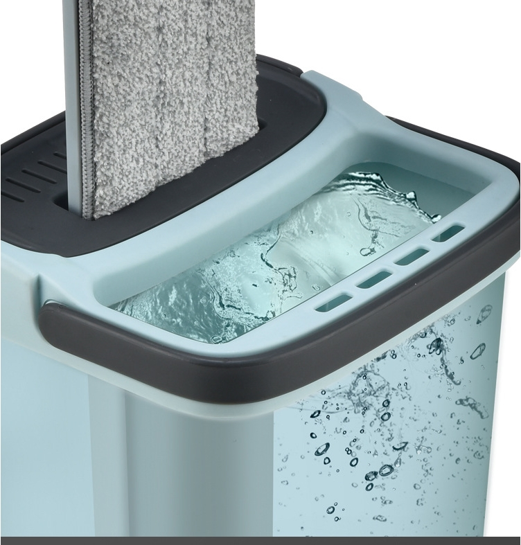 Hands Free Mop Lazy Person Swivel Mop Bucket Household Happy Wood Floor Dry and Wet Flat Mop