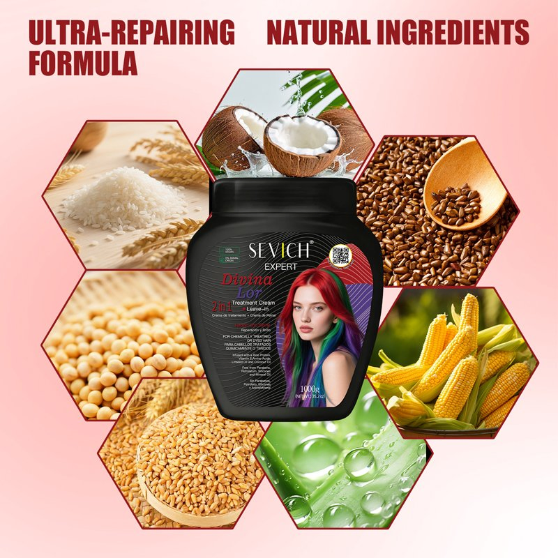Sevich Leave in Hair Conditioner Custom Salon Professional Keratin Deep Conditioner Hair Repair Sulfate Free Hair Mask Cream