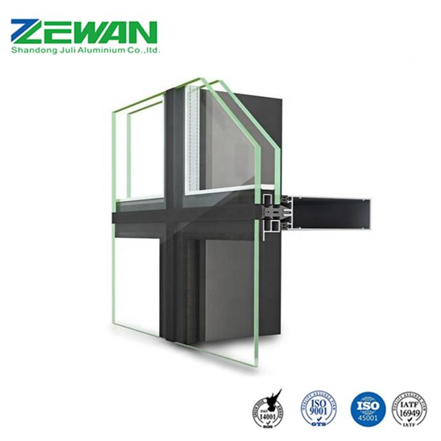 Aluminium Extrusion Profile for Curtain Wall Windows with Good Quality