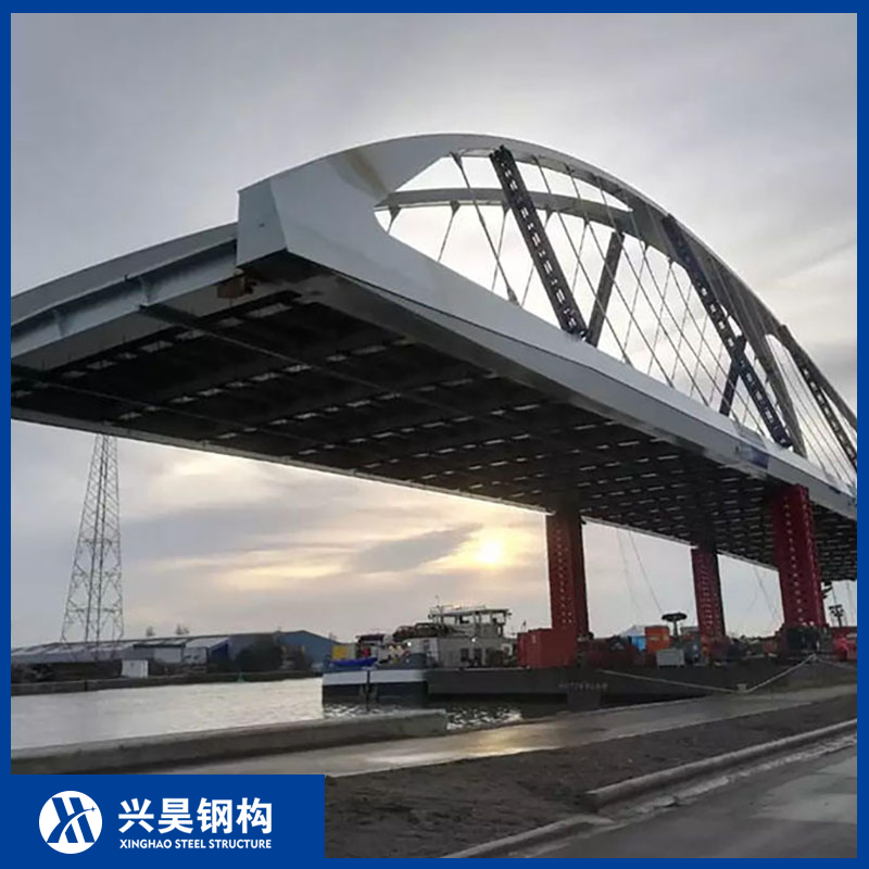 Large Span Steel Structure Arch Bridge Prefabricated Heavy-Duty Steel Bridge for Highway and River Use