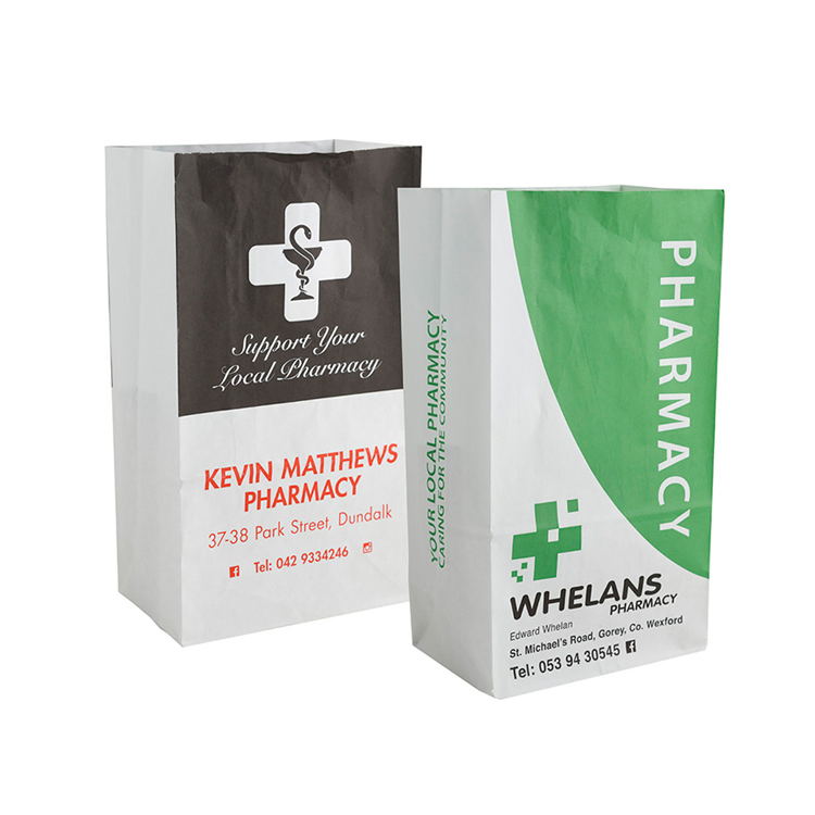 Wholesale Printed Pinch Bottom Paper Airsickness Packging Bag