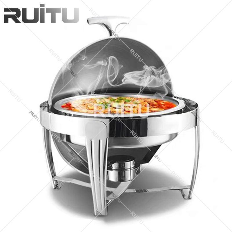 Hotel Buffet Equipment Supplies Bain Marie Hot Pot Shafing Dish Serving Roll Top Chaffer Party Chafing Dishes Catering Buffet Food Warmer Set
