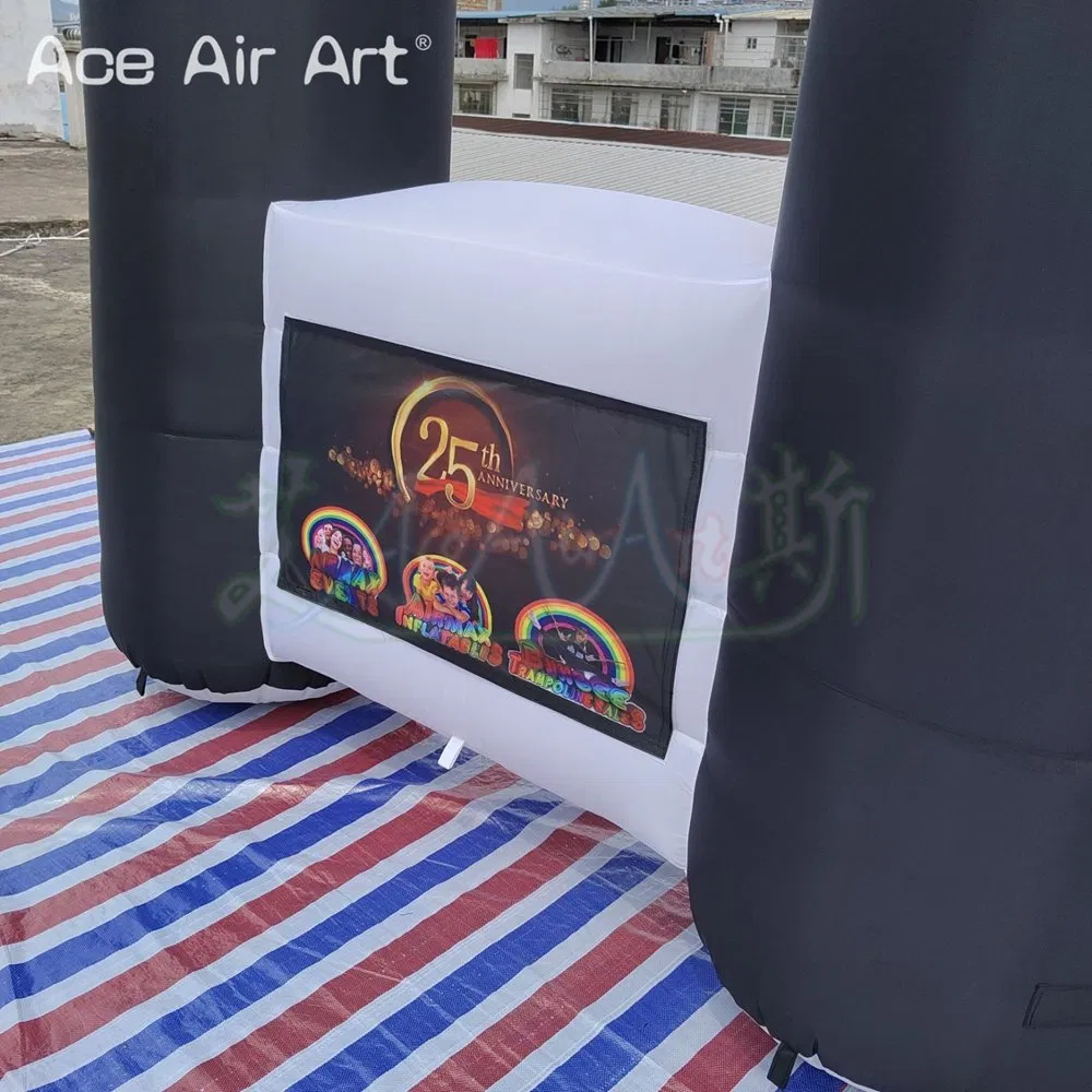 4 Legs Free Standing Inflatable Start Finish Line Archway with Removable Logo Advertising Arch Balloon Sport Entrance