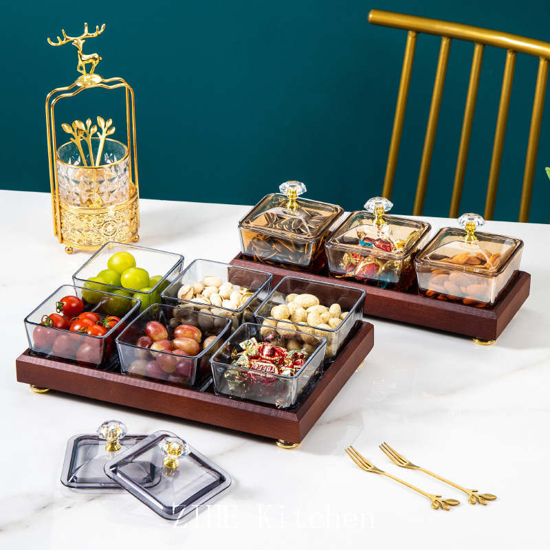 Nordic Ins Glass Pane Dried Fruit Dim Sum Candy Fruit Plate
