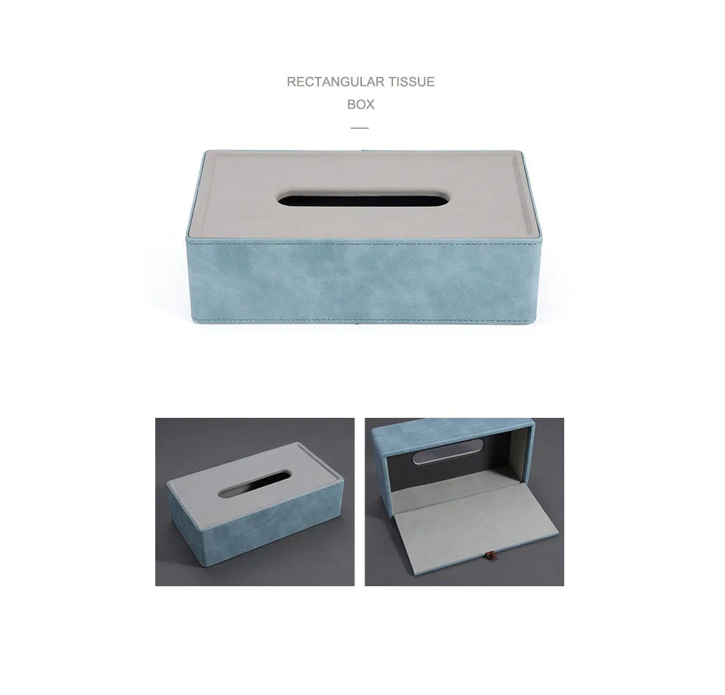 Hotel Supply Living Room Furniture Guestroom Product Leather Tissue Box for Hotel