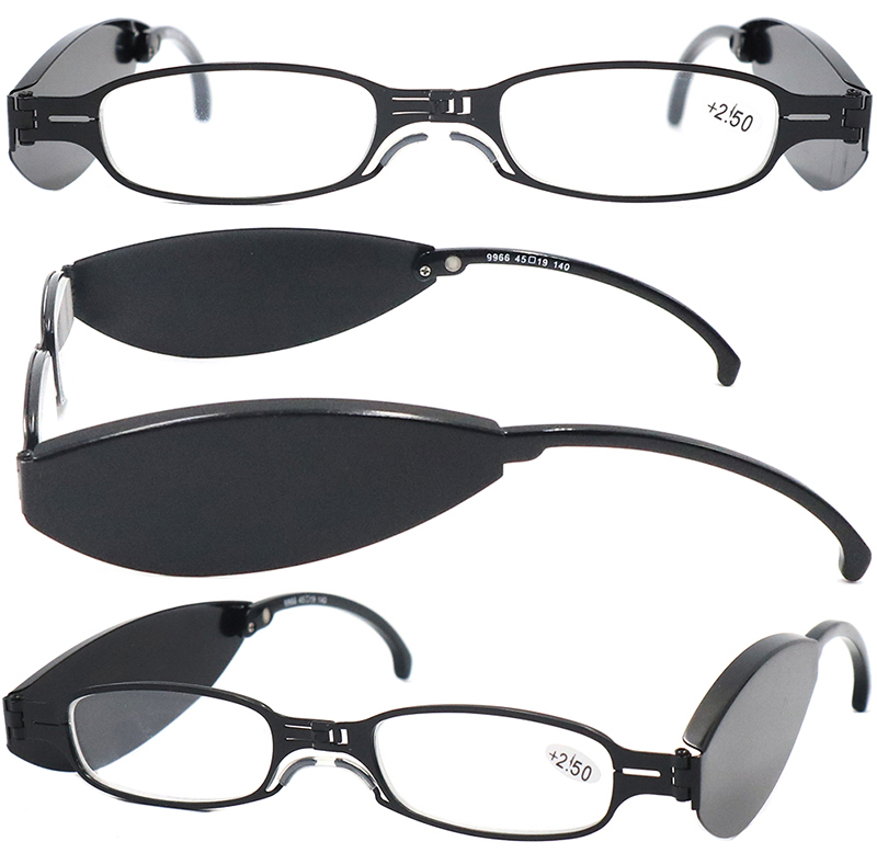 Magnivision Mens Women Foldable Metal Fold up Flat Mini Full Frames Optical Folding Reading Glasses 2021