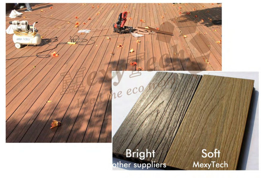 WPC Decorative Wood Plastic Composite Decking for Balcony and Garden Eco-Friendly