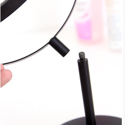 Elegant Black Standing Makeup Cosmetic Mirror for Women