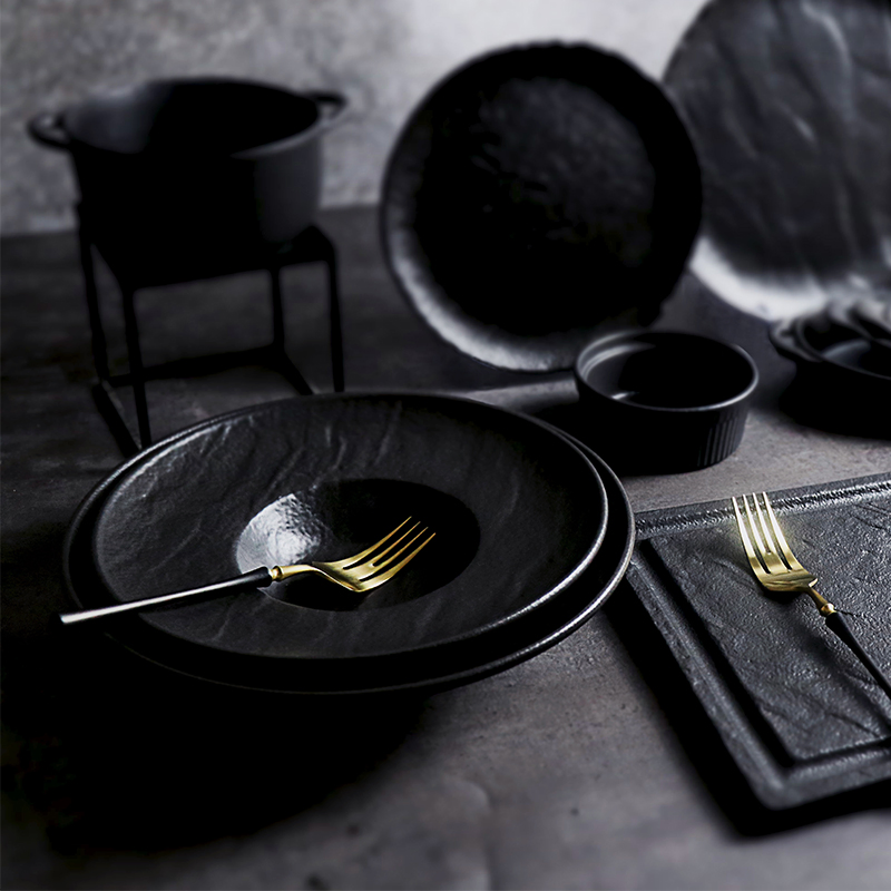 Wholesale High Grade Matt Glaze Plates Set Dinnerware Dining Ceramic Dinnerware Set