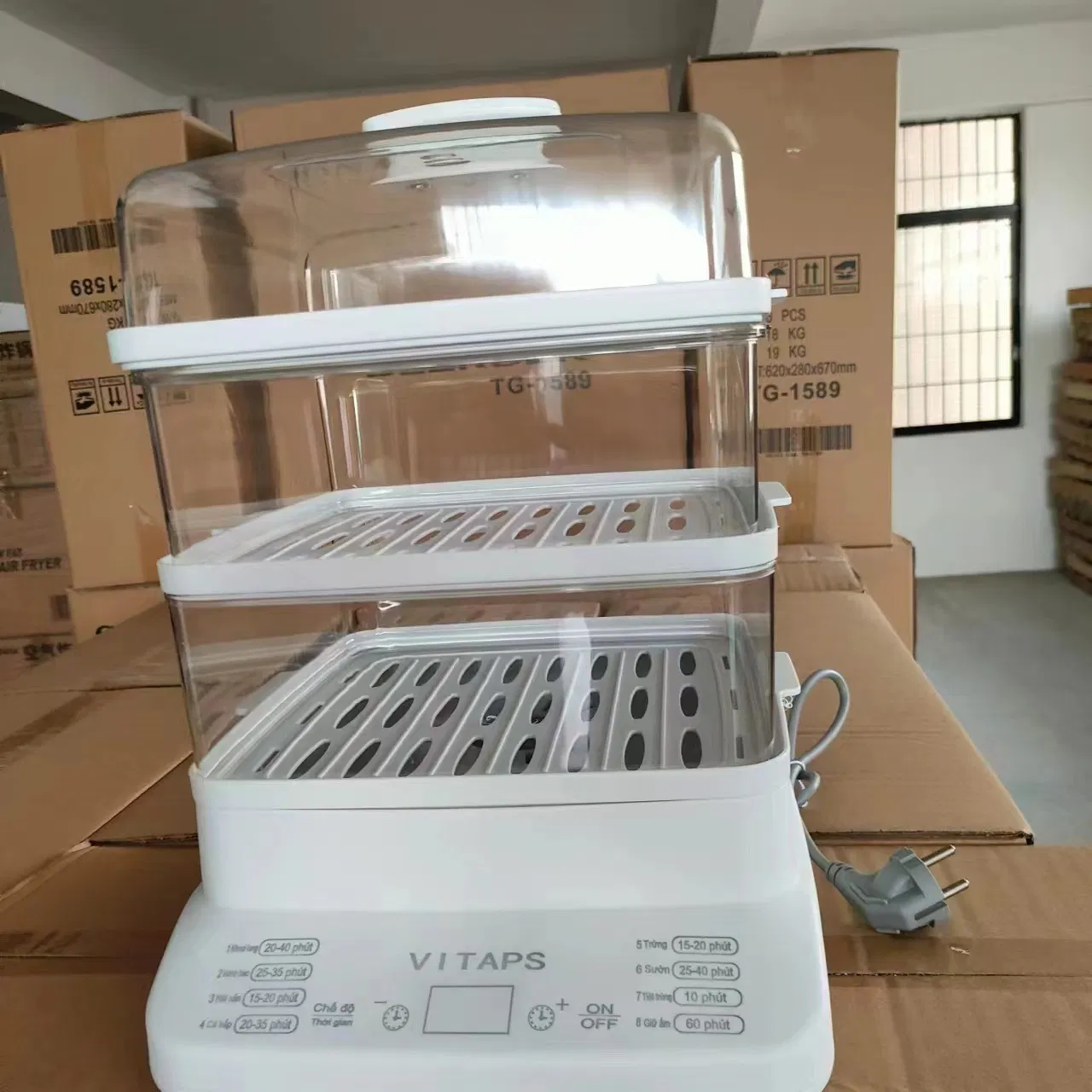 Electric Food Steamer China Factory Manufacturer Electric Steamer Low Cheap Price Electric Dumpling Sweet Corn Dim Sum Steamer for Ghana Nigeria Africa Market