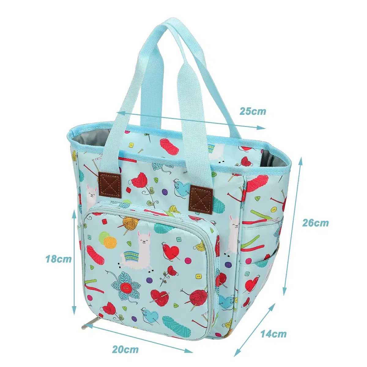 High-Quality Reusable Crochet Hook Storage Bag with Fun Cartoon Patterns