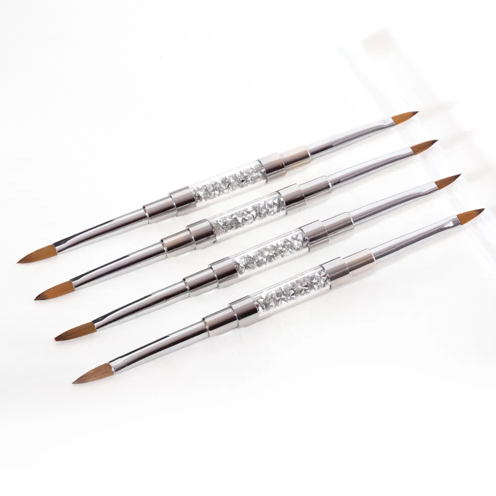 Guyo Silver Two Way 100% Pure Sable Acrylic Brush Customizable Logo