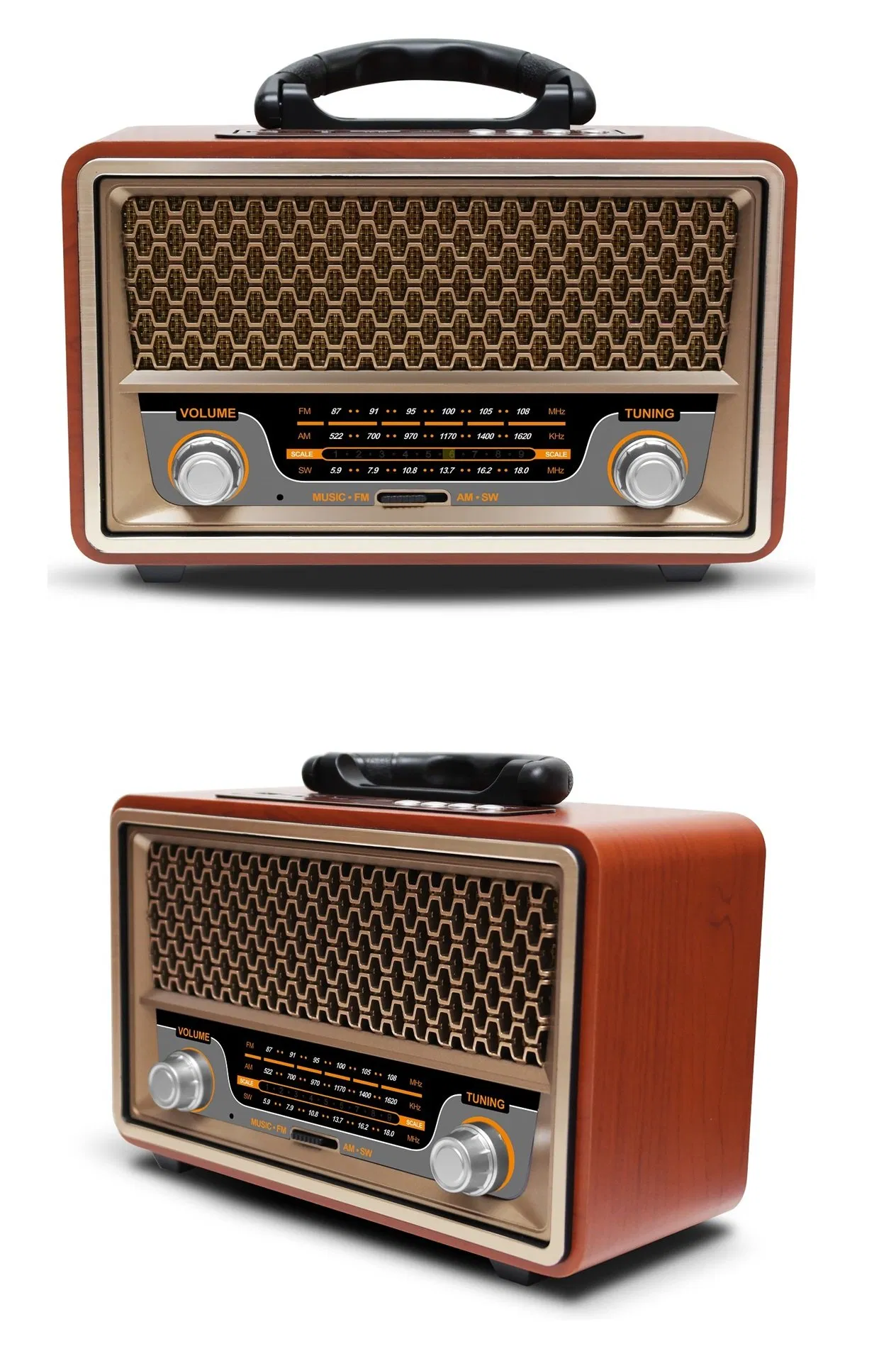 Портативная колонка-радио с Bluetooth, USB и TF