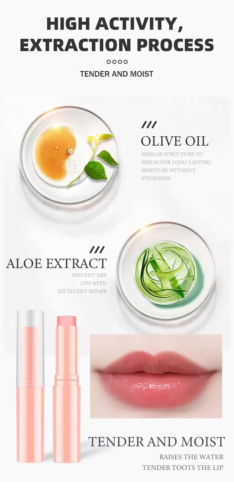 High Quality Private Label Lip Balm Stick Wholesale Vegan Lip Care