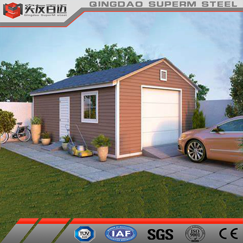 Prefabricated Double Slope Metal Carports Cheap Metal Garages for Sale
