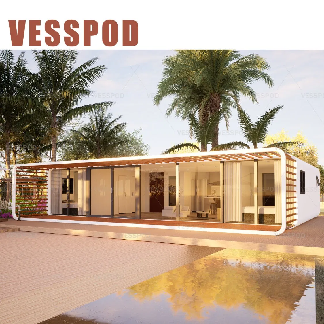 High-End Integrated Capsule House Vacation 12X4m Home Theme Park Apple House Combination New Hampshire Modern Capsule House Container Holiday Villa Modular