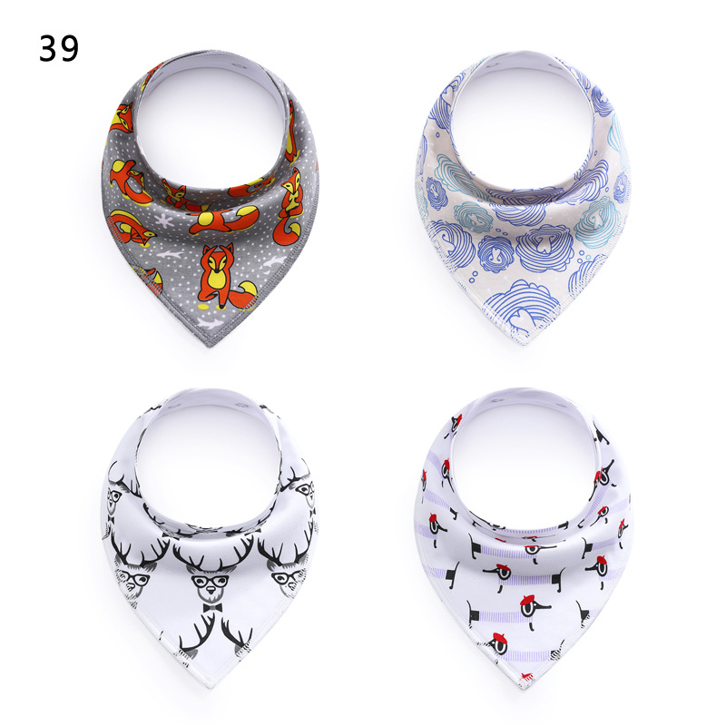 0140 Saliva Towel Baby Bib Fleece Cotton Triangle Towel Spring and Autumn