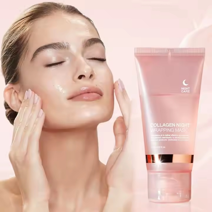 OEM Customized Collagen Night Wrapping Peel off Mask Facial Overnight Moisturizing Hydrating Smooth Face Skin Care Mask