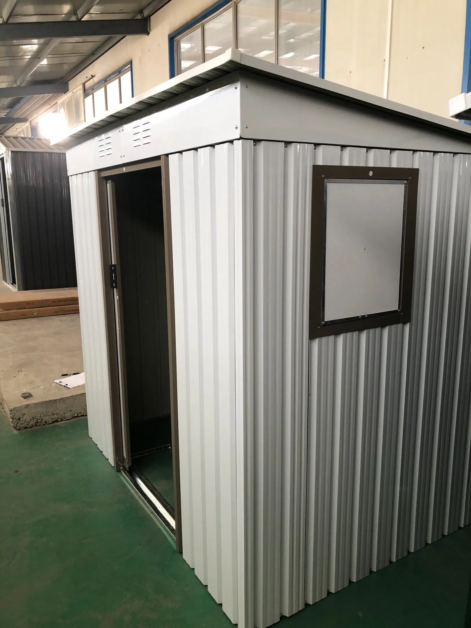 6*5FT Spacious Garden Tool House with Workbench for DIY Projects and Tool Maintenance Home Shed