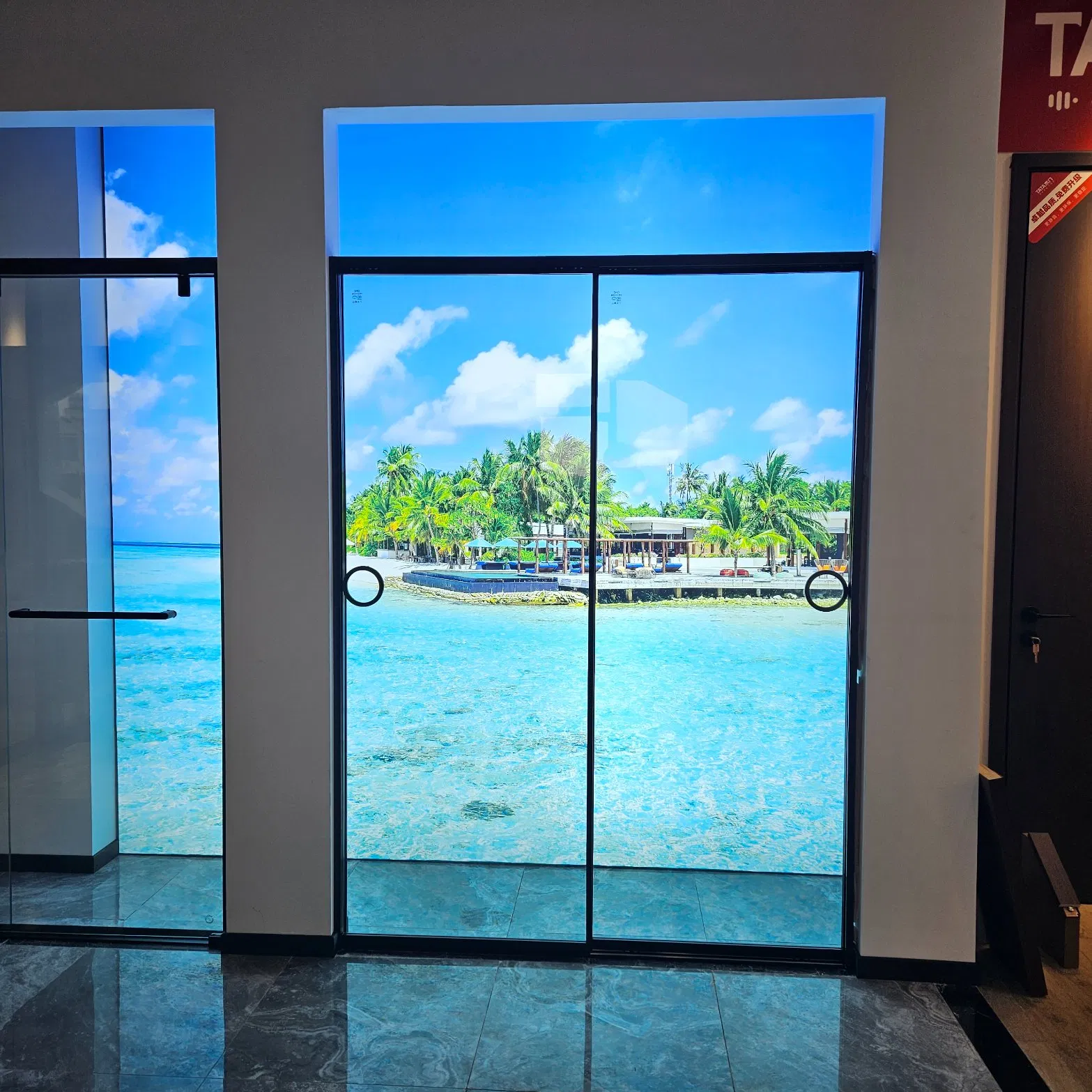 Алюминиевые окна с подъёмным механизмом