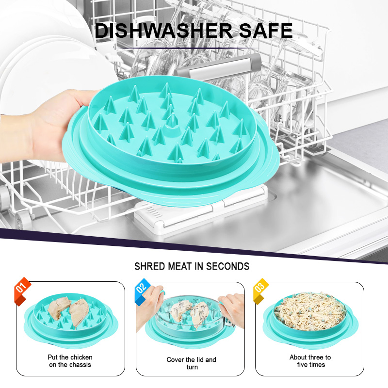 Upgrade PRO BBQ Chicken Meat Shredder Tool Twist with Handles Large Transparent Chicken Breast Shredder Round Manual Machine Too