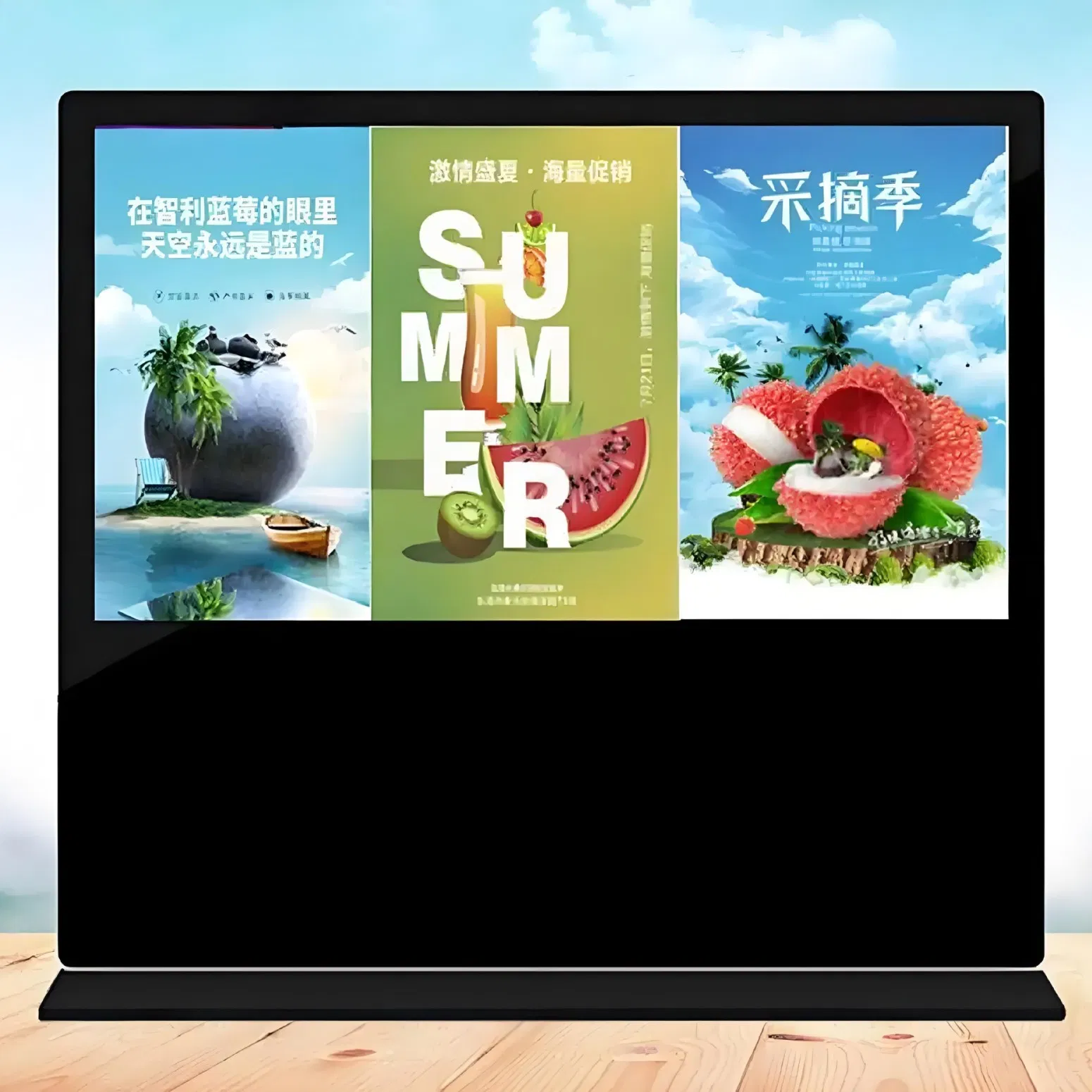 Highly Cost Effective Vertical Horizontal Single Screen Digital Signage Display Kiosk LCD Advertising Screen