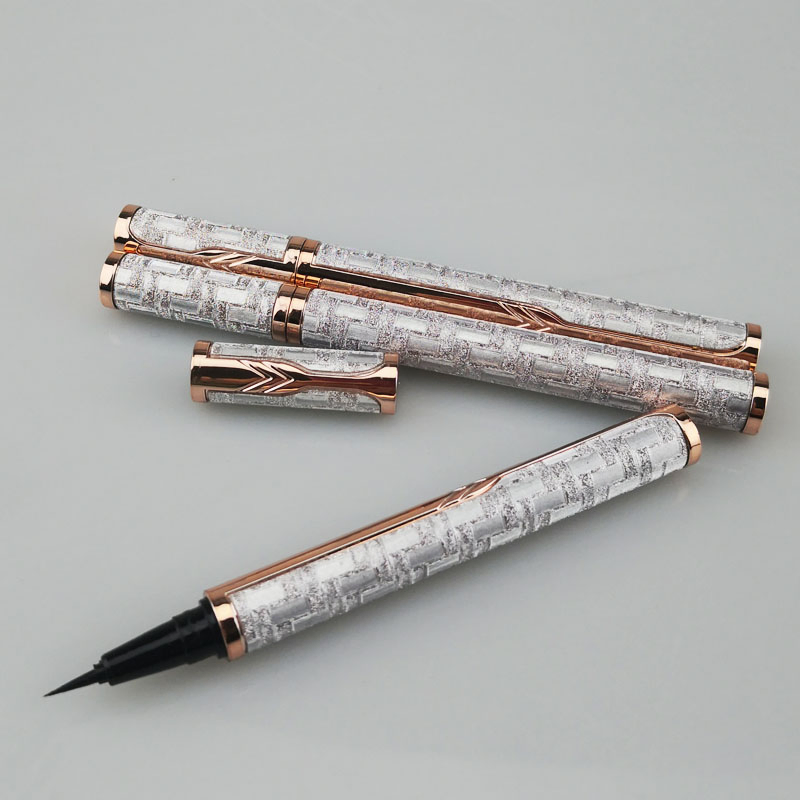 OEM Brick Grain Gold Silver Does Not Stain Waterproof Durable Quick Dry Cool Black Eyeliner