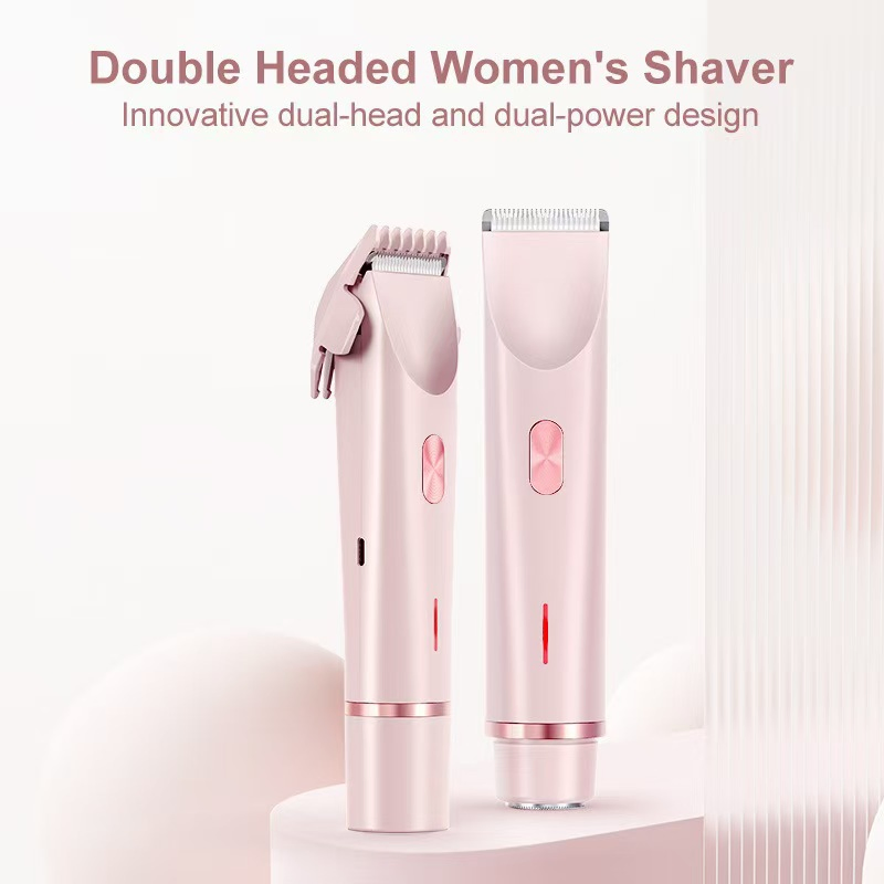 Best Seller Cordless Waterproof Dual Head Electric Hair Removal Machine Dermave Bikini Shaver Hair Trimmer for Women