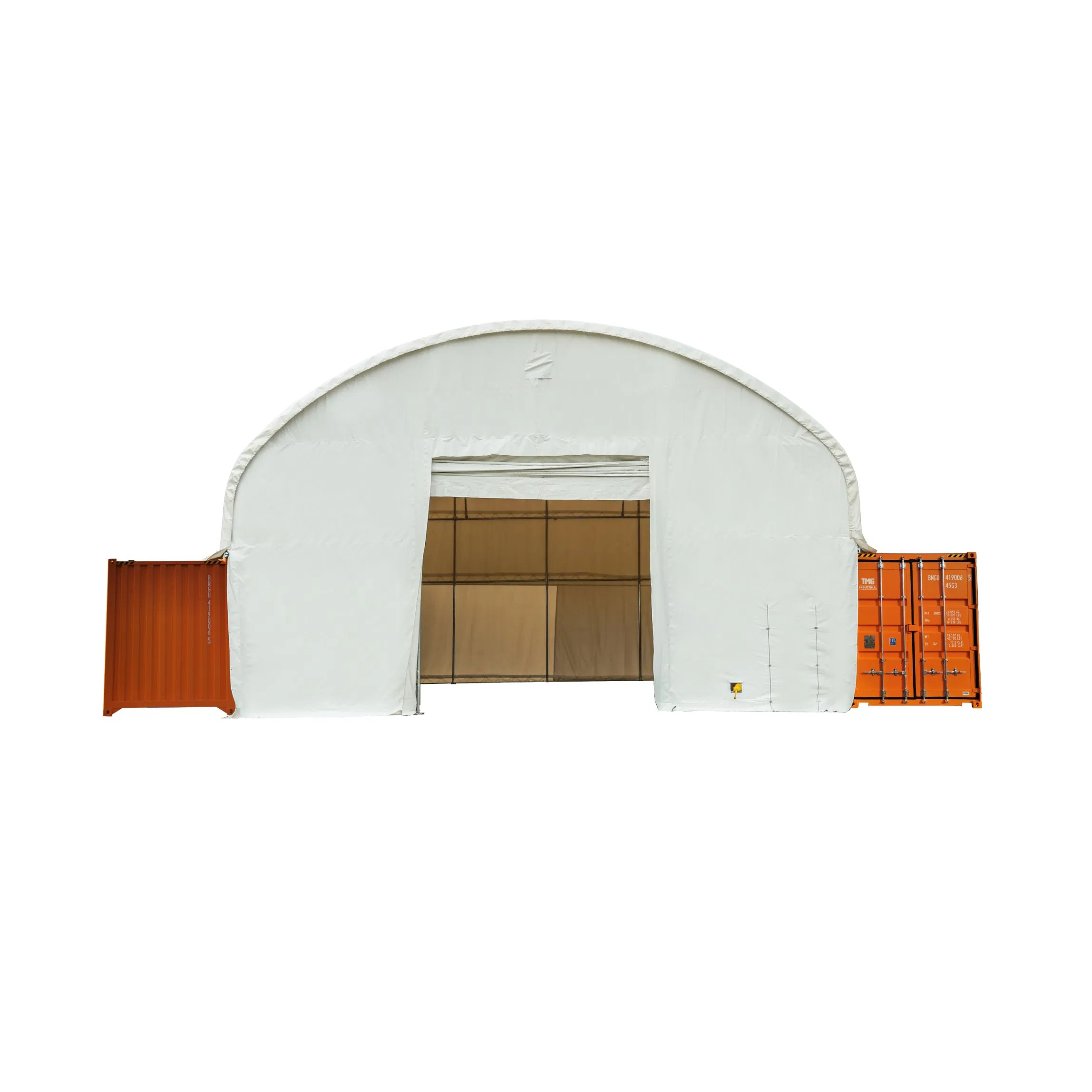 40FT Industrial Warehouse Double Truss Frame PVC Waterproof Roof Canopy Container Shelter