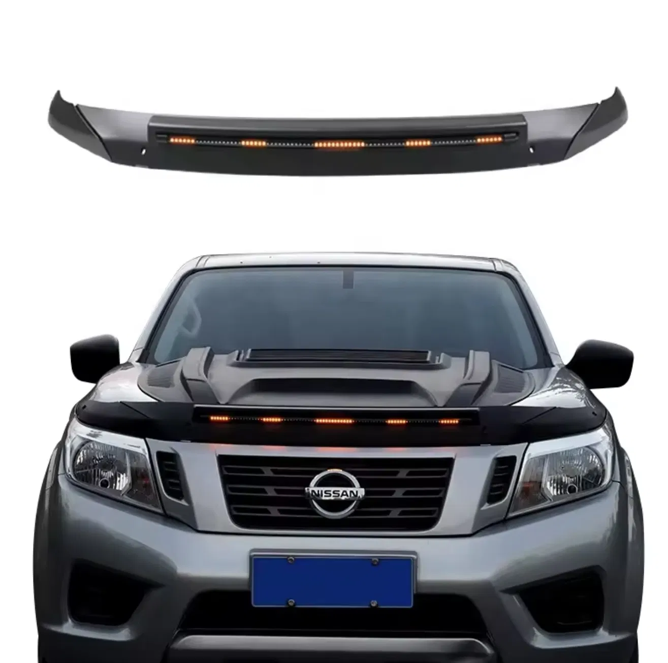 LED Hood Guard Protector for Nissan Navara NP300 Frontier
